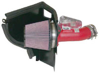 K&N Typhoon Air Intake System for the 02-07 WRX STi in Wrinkle Red